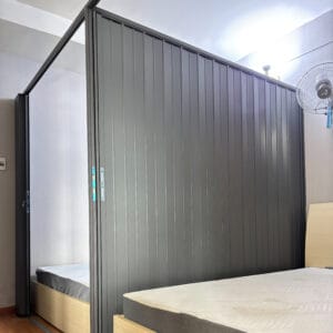 Vách Ngăn Phòng Ngủ. Lá Nhôm Xếp Cao Cấp, Sang Trọng.